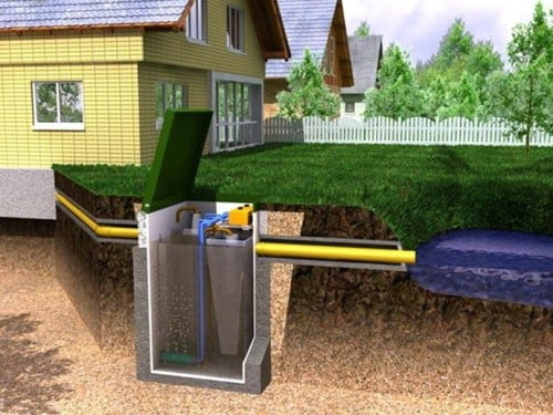 схема автономной канализации частного дома