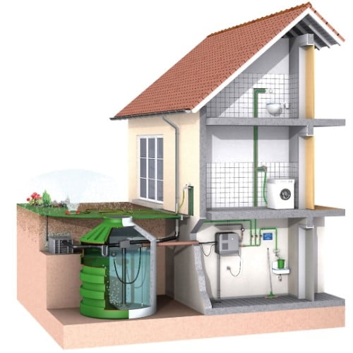 схема устройства автономной канализации в доме